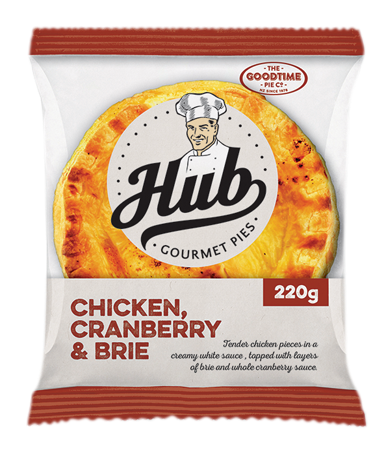 Hub chicken,cranberry & Brie pie