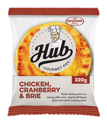 Hub chicken,cranberry & Brie pie